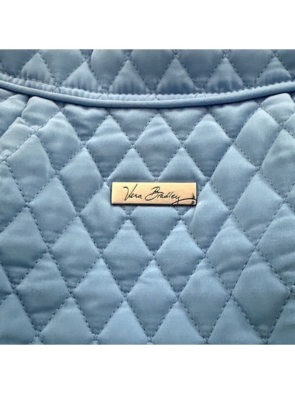 Vera Bradley Quilted Sky Blue Shoulder Tote - Picture 9 of 9